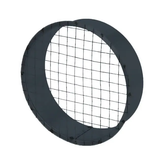 Grille tubulaire Ø 200 mm avec maille pour conduit rigide galvanisé - sur mesure RAL7016