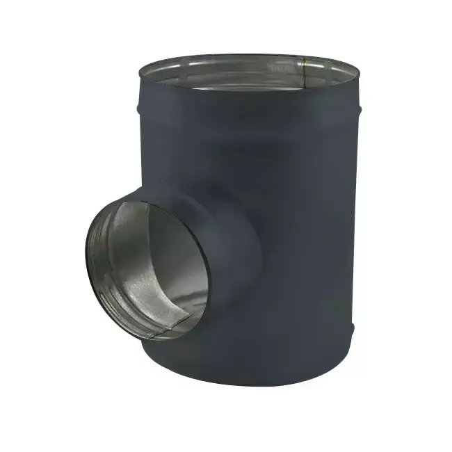 Té de Ø 125 mm - Ø 125 mm pour conduit rigide galvanisé (90°) - sur mesure RAL7016