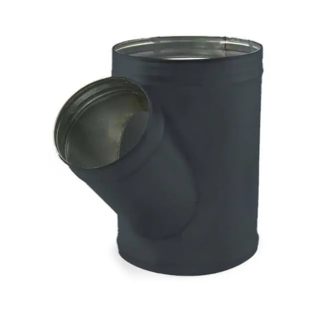 Té de Ø 250 mm - Ø 250 mm pour conduit rigide galvanisé (45°) - sur mesure RAL7016