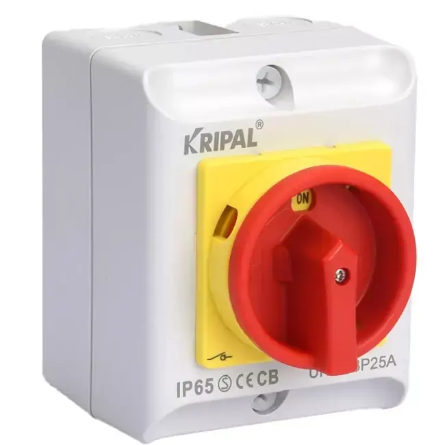 Interrupteur de maintenance 32A 4 pôles 230-440V, IP65 + 2 x presse-étoupe