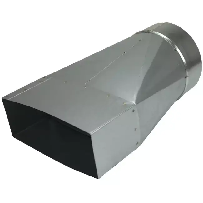 Adaptateur 170x80 mm au diamètre 125 mm pour gaine