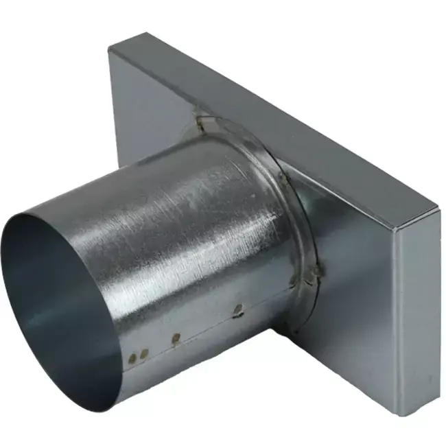Couvercle 170x80 mm avec raccord de diamètre 80 mm pour le tuyau d‘évacuation des fumées