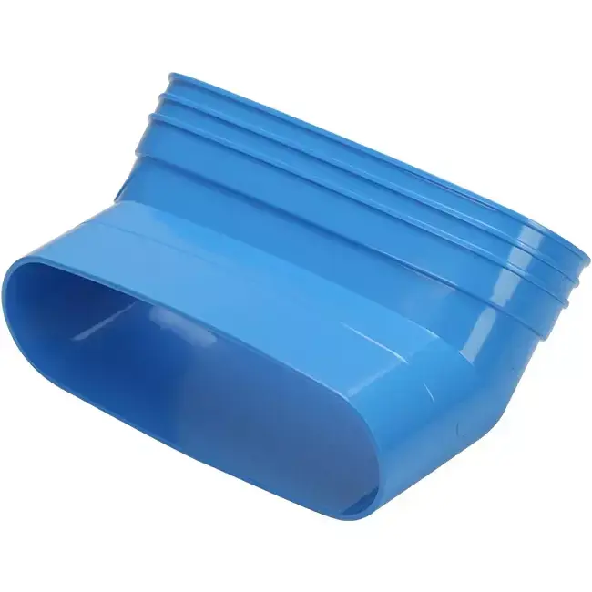 Wavin Ventiza Coude 45 degrés PVC ovale 195x80 mm vertical M/S