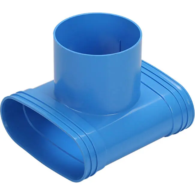 Wavin Ventiza Raccord T en PVC ovale 235x80 mm par diamètre 160 mm M/M/M