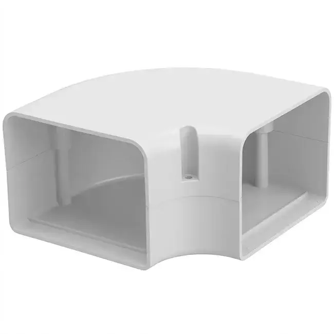 ClimaConnect 90° coude plat pour gaine de montage 75 mm - RAL 9010