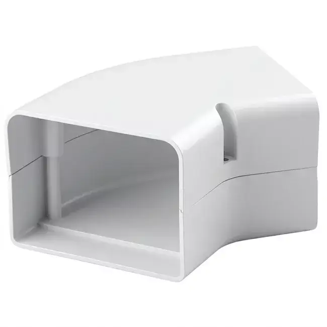 ClimaConnect Coude plat 45° pour gaine de montage 75 mm - RAL 9010