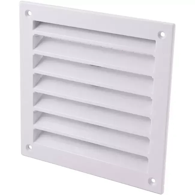 Grille murale extérieure en aluminium 150x150 mm - RAL 9016