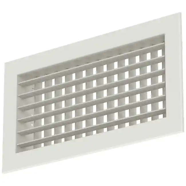 Grille murale double réglable en aluminium - avec ressorts de friction - 300x200 mm - RAL 9010