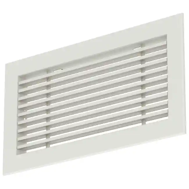 Grille à barreaux en aluminium - avec ressorts de friction - 300x100 mm - RAL 9010