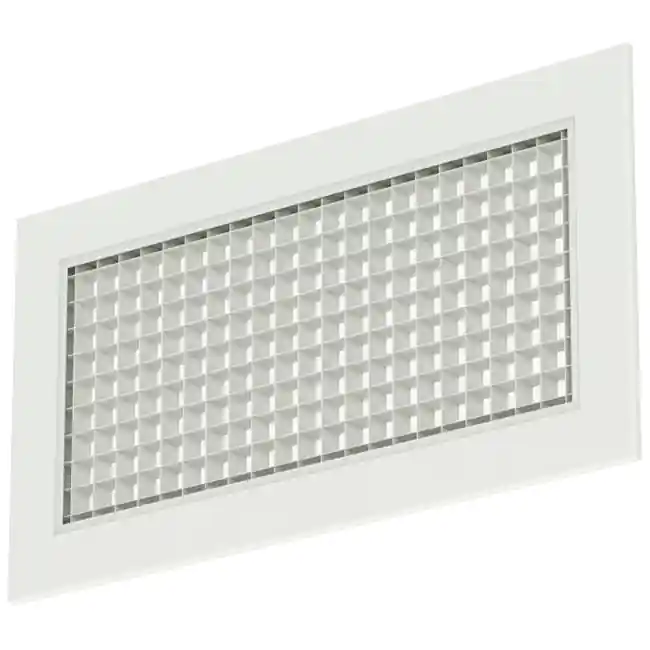 Grille murale en aluminium avec grille fixe - avec ressorts de friction - 500x400 mm - RAL 9010