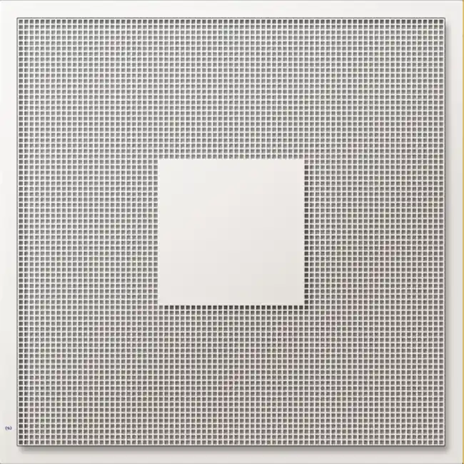 Diffuseur plafonnier perforé pour l‘alimentation et l‘évacuation 595x595 mm - 250 mm - RAL 9010