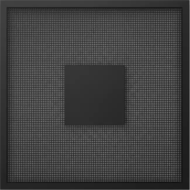 Grille de plafond perforée pour soufflage et reprise 595x595 mm – 200 mm – RAL 9005