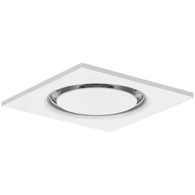 Diffuseur plafonnier rond en acier pour soufflage et extraction 595x595 mm - 160 mm - RAL 9016