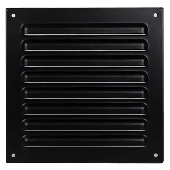 Grille extérieure carrée 150x150 mm aluminium - RAL9005 30% brillant