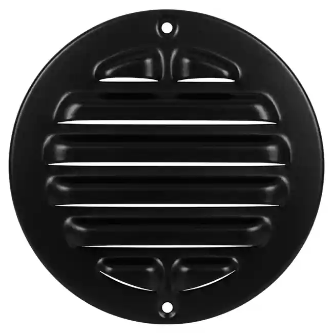 Grille extérieure ronde 125 mm aluminium - RAL9005 30% brillant