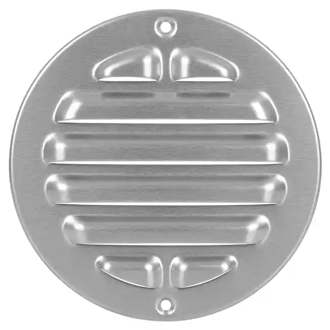 Grille extérieure ronde 125 mm aluminium - aluminium anodisé
