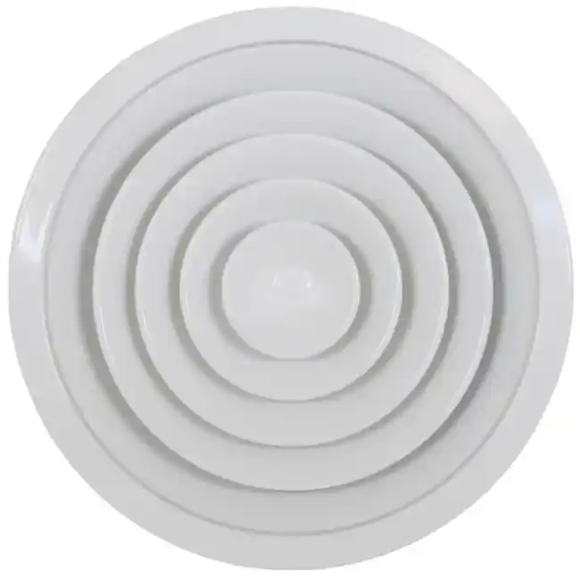 Diffuseur plafonnier rond avec motif fixe Ø 300 mm - RAL9010