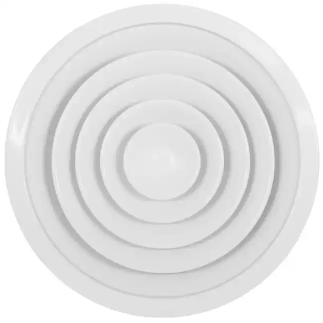 Diffuseur plafonnier rond avec motif fixe Ø 150 mm - RAL9016
