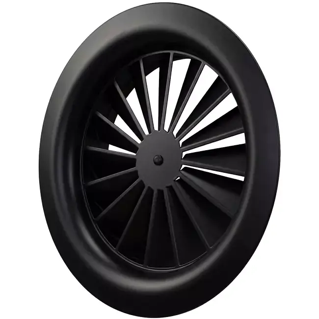 Diffuseur à jet hélicoïdal rond 250mm vis centrale - SWR 250 RAL 9005 30% brillant