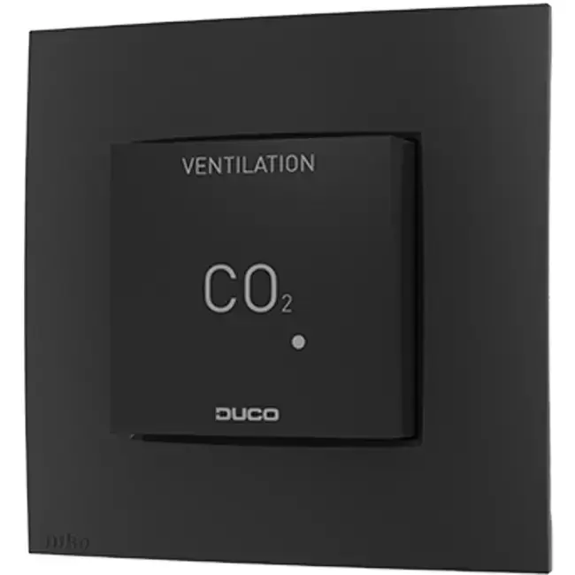 Sonde d‘ambiance Duco CO2 sans commande RF/câblée noir