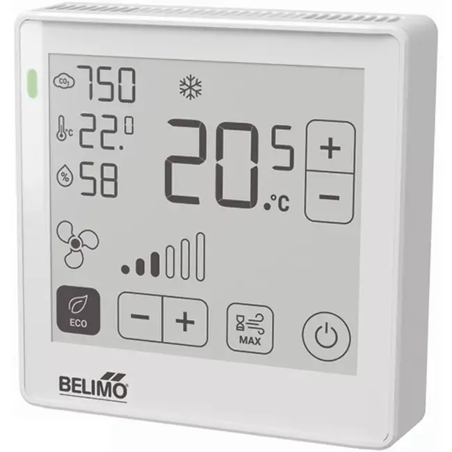 Belimo room control module for CO₂, humidity and temperature - ePaper touch display - MP-Bus - P-22RTM-1800D-1