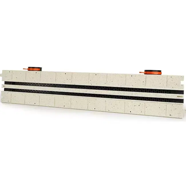 Diffuseur à fente sans cadre Ergovent 1050 mm avec diamètre de raccordement 90 mm - modulaire - 2 fentes