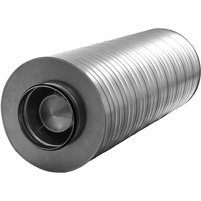 Spiro-SAFE premium silencieux diamètre 400 mm - longueur 900 mm avec noyau (100 mm d‘isolation) sans raccords enfichables