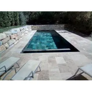 Margelle piscine en travertin 1er choix BEIGE MIX