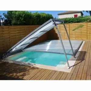 Abri piscine Plat en kit amovible cintré