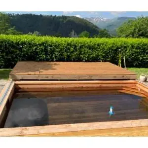 Terrasse mobile piscine Plateau largeur