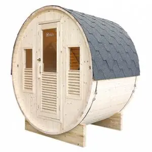 Sauna d‘extérieur GAIA tonneau rond - Holl‘s
