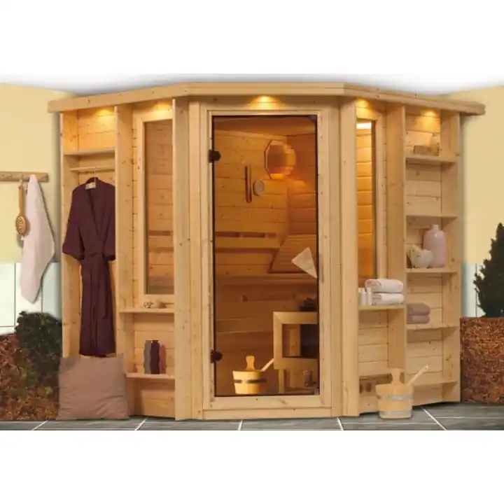 Sauna bois massif 40 mm Cortona - Premium