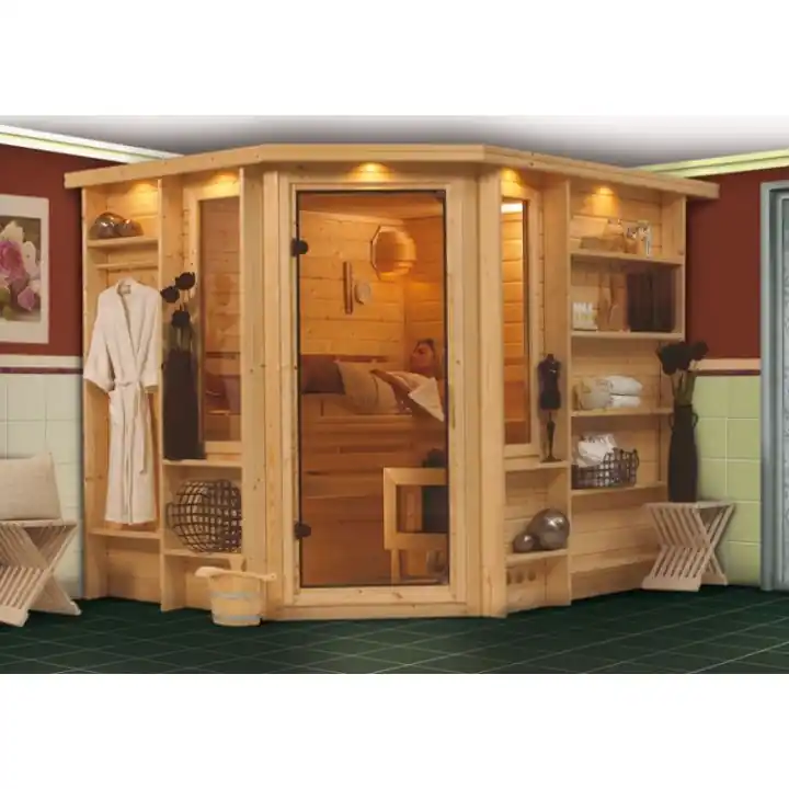Sauna bois massif 40 mm Riona - Premium