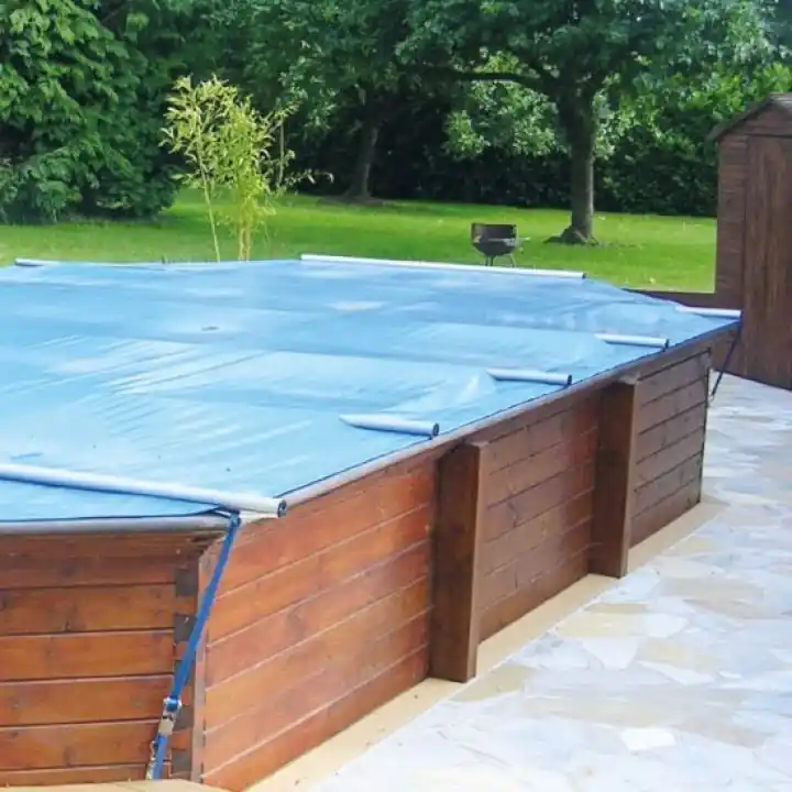 Bâche à barres piscine bois Woody LITE sur mesure