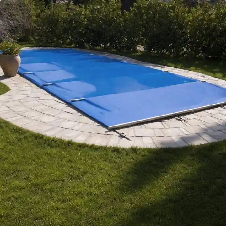 Bâche à barres piscine Tramontane sur mesure