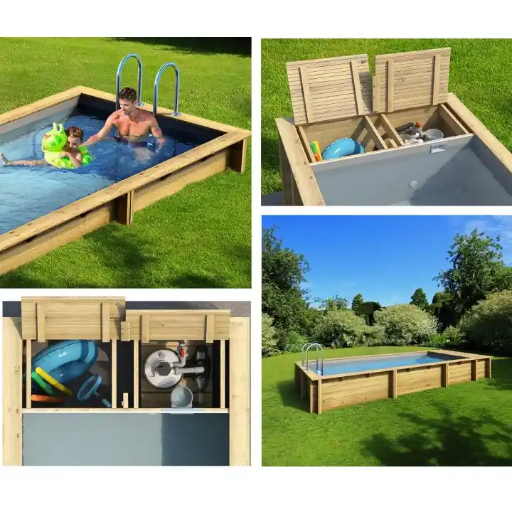 Piscine bois Pooln Box 6,2x2,5, GR ,Ht 133