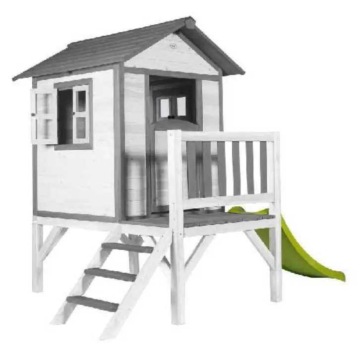 Cabane pour enfant Lodge XL Grise Blanche