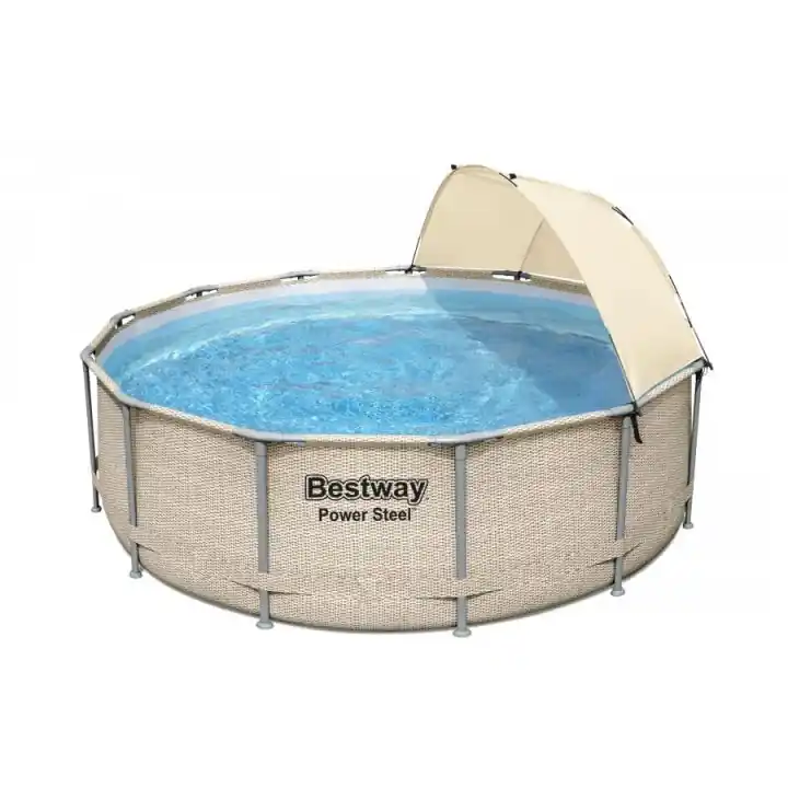 Piscine ronde Power Steel Bestway tubulaire 396 x 107 cm