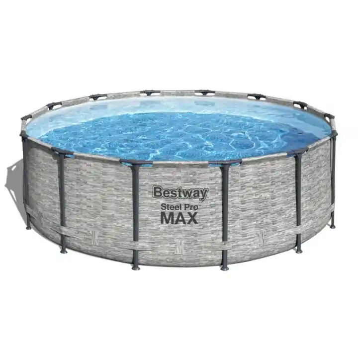 Piscine Bestway Steel pro Max pierre grise 427 x 122 cm