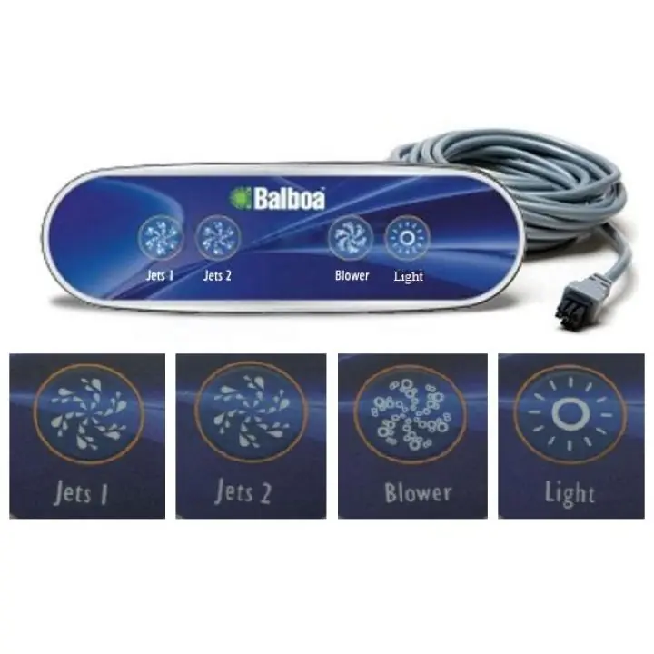 Clavier de commande auxiliaire Balboa AX40 (Jets1, Jets2, Blower et Light)